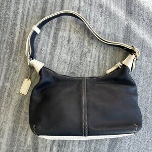 Coach Navy/White Demi Purse